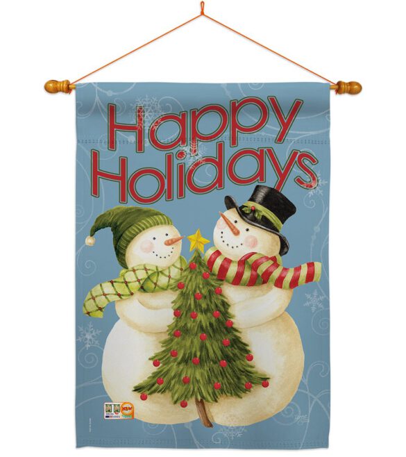Happy Holidays Tree - Christmas Winter Vertical Impressions Decorative Flags HG114102 Made In USA - Image 14