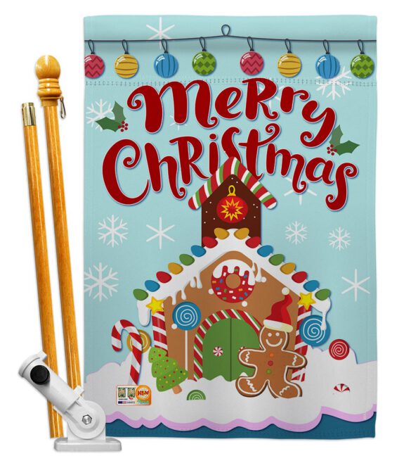 Christmas Gingerbread House - Christmas Winter Vertical Impressions Decorative Flags HG114151 Made In USA - Image 5