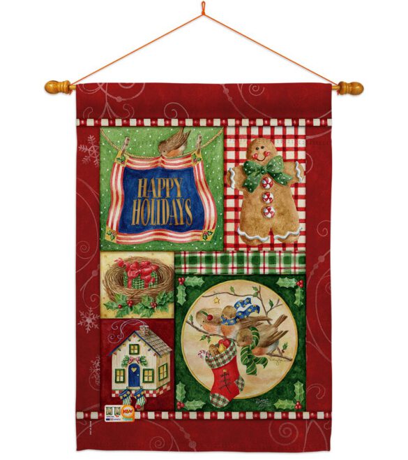 Happy Holiday Gingerbread - Christmas Winter Vertical Impressions Decorative Flags HG114162 Made In USA - Image 14