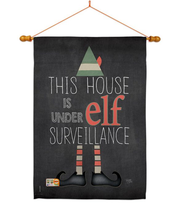 Elf Surveillance - Christmas Winter Vertical Impressions Decorative Flags HG114166 Made In USA - Image 14