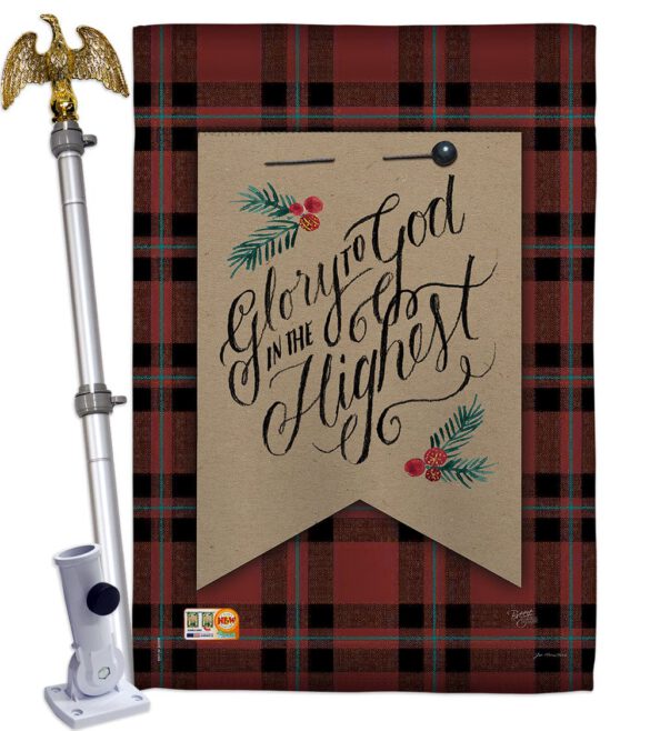 Glory to God - Christmas Winter Vertical Impressions Decorative Flags HG114168 Made In USA - Image 13