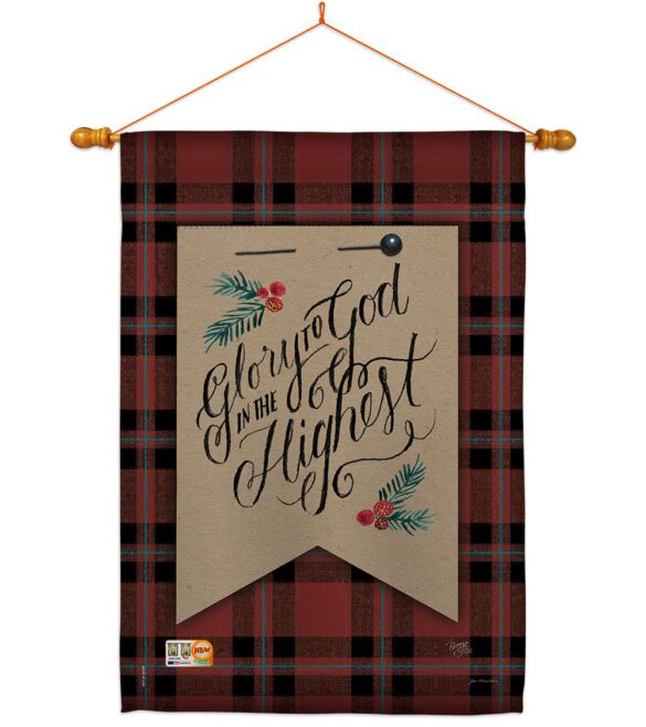 Glory to God - Christmas Winter Vertical Impressions Decorative Flags HG114168 Made In USA - Image 14