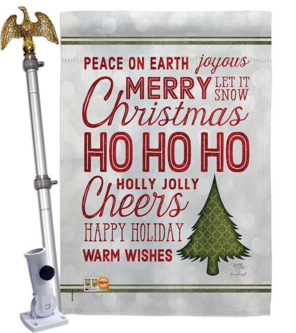 Christmas Wishes Words - Christmas Winter Vertical Impressions Decorative Flags HG114178 Made In USA - Image 13