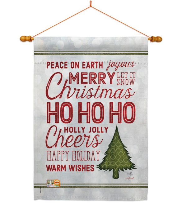 Christmas Wishes Words - Christmas Winter Vertical Impressions Decorative Flags HG114178 Made In USA - Image 14