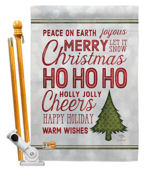 Christmas Wishes Words - Christmas Winter Vertical Impressions Decorative Flags HG114178 Made In USA - Image 5