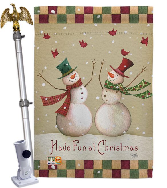 Have Fun at Christmas - Christmas Winter Vertical Impressions Decorative Flags HG114187 Made In USA - Image 13