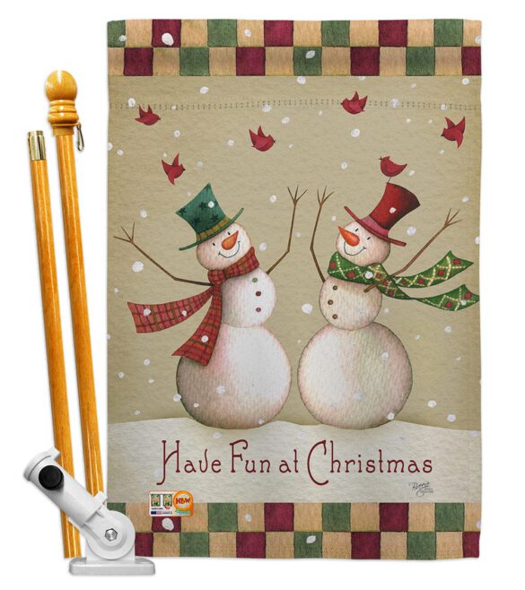 Have Fun at Christmas - Christmas Winter Vertical Impressions Decorative Flags HG114187 Made In USA - Image 5