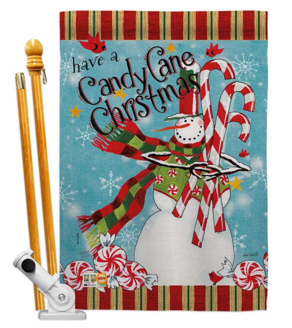 Candy Cane Christmas - Christmas Winter Vertical Impressions Decorative Flags HG114205 Made In USA - Image 5