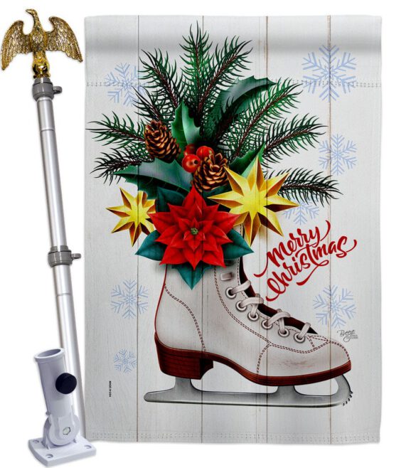 Christmas Skates - Christmas Winter Vertical Impressions Decorative Flags HG114245 Made In USA - Image 11