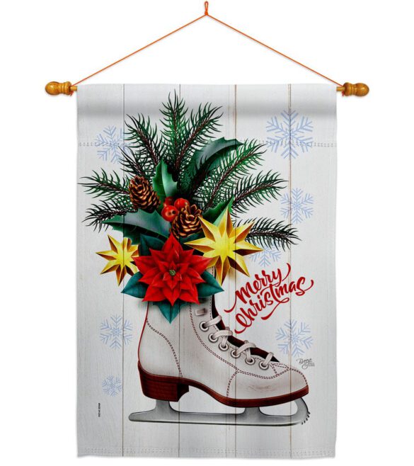 Christmas Skates - Christmas Winter Vertical Impressions Decorative Flags HG114245 Made In USA - Image 12