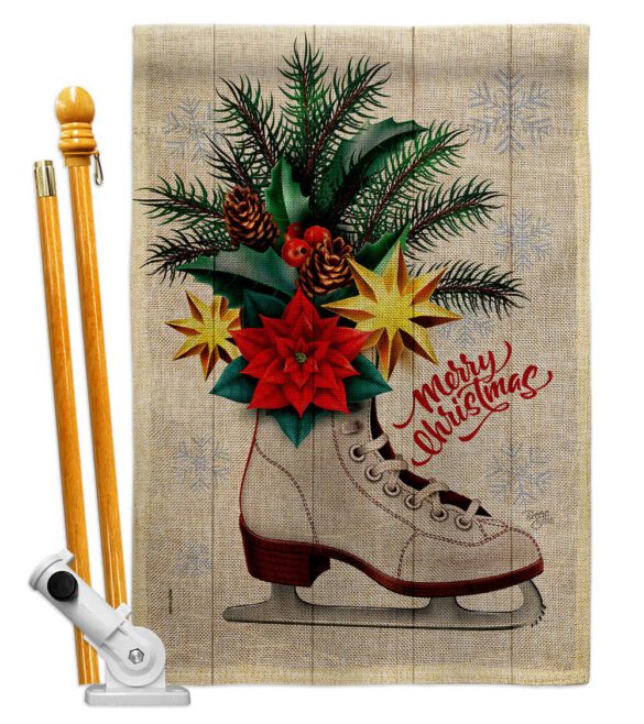 Christmas Skates - Christmas Winter Vertical Impressions Decorative Flags HG114245 Made In USA - Image 17