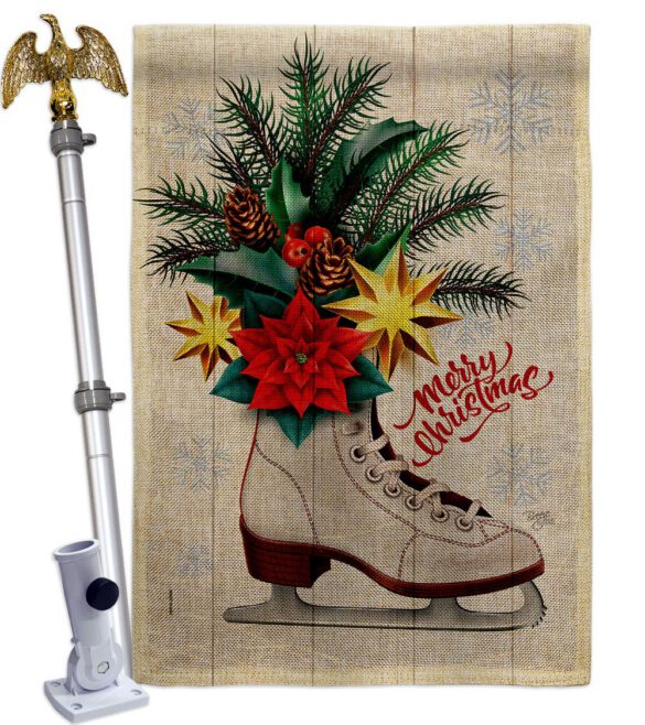Christmas Skates - Christmas Winter Vertical Impressions Decorative Flags HG114245 Made In USA - Image 23