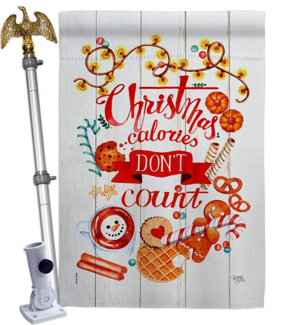 Christmas Calories - Christmas Winter Vertical Impressions Decorative Flags HG114246 Made In USA - Image 11