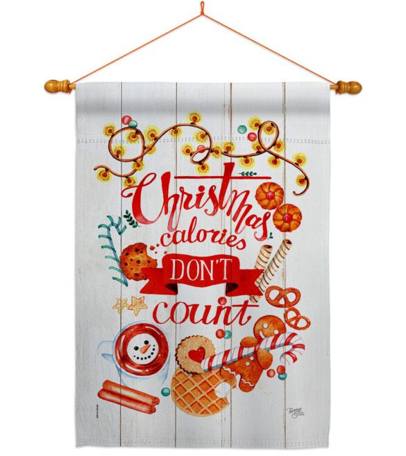 Christmas Calories - Christmas Winter Vertical Impressions Decorative Flags HG114246 Made In USA - Image 12