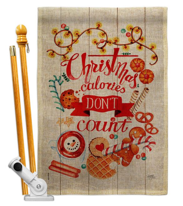 Christmas Calories - Christmas Winter Vertical Impressions Decorative Flags HG114246 Made In USA - Image 17