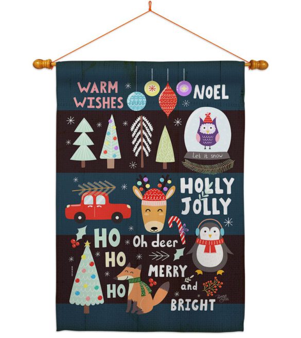 Christmas Gathering - Christmas Winter Vertical Impressions Decorative Flags HG114253 Made In USA - Image 12