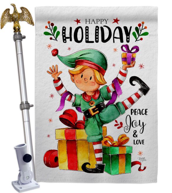 Elf Holiday - Christmas Winter Vertical Impressions Decorative Flags HG120019 Made In USA - Image 11