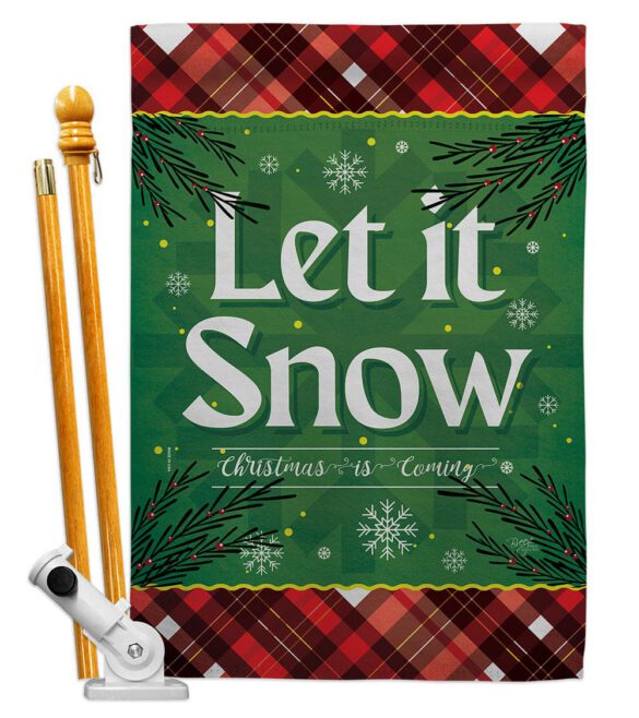 Christmas Snow - Christmas Winter Vertical Impressions Decorative Flags HG120281 Made In USA - Image 5