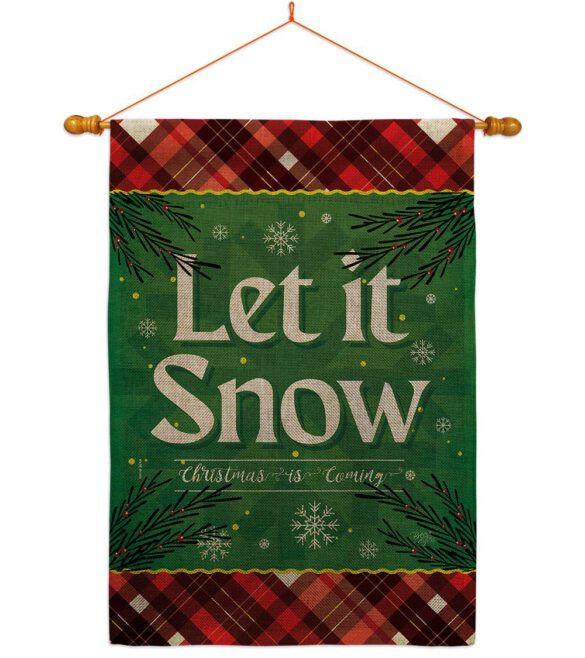 Christmas Snow - Christmas Winter Vertical Impressions Decorative Flags HG120281 Made In USA - Image 42