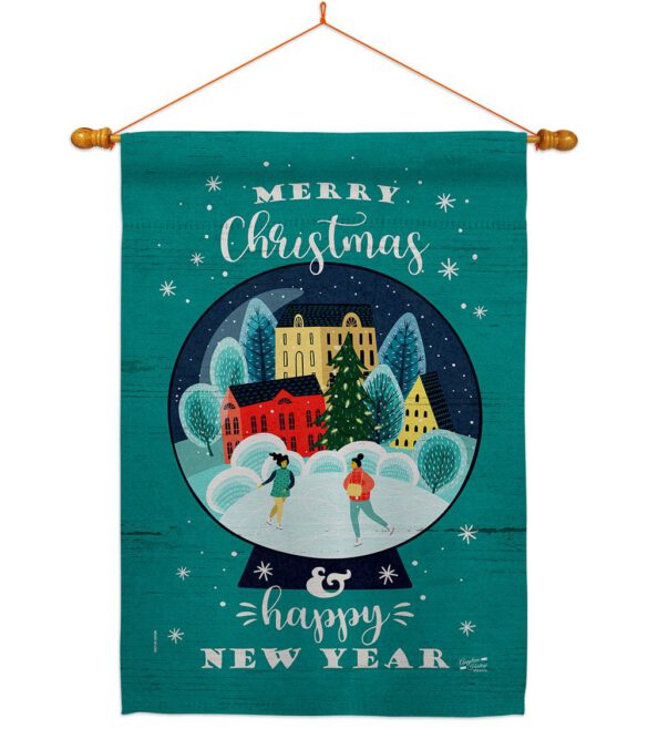 Christmas Skating - Christmas Winter Vertical Impressions Decorative Flags HG130291 Made In USA - Image 12