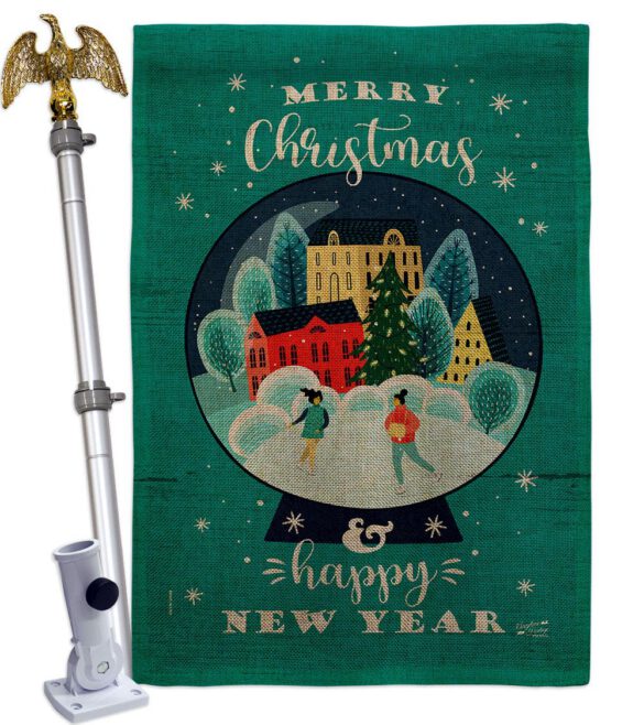 Christmas Skating - Christmas Winter Vertical Impressions Decorative Flags HG130291 Made In USA - Image 23