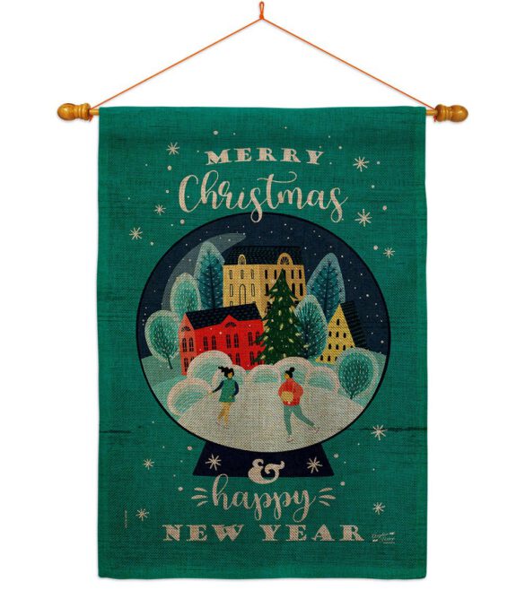 Christmas Skating - Christmas Winter Vertical Impressions Decorative Flags HG130291 Made In USA - Image 24