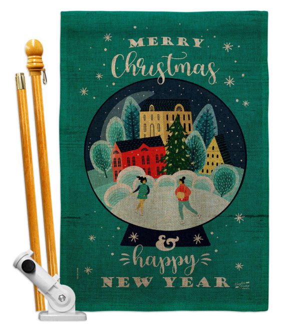 Christmas Skating - Christmas Winter Vertical Impressions Decorative Flags HG130291 Made In USA - Image 17