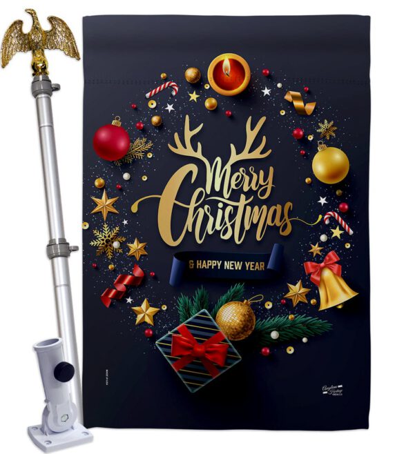 Christmas & New Year - Christmas Winter Vertical Impressions Decorative Flags HG137286 Made In USA - Image 9