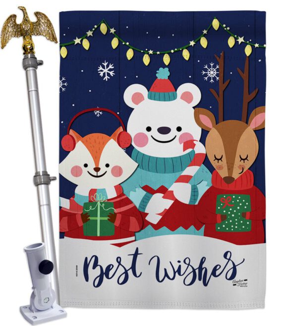 Christmas Buddy - Christmas Winter Vertical Impressions Decorative Flags HG137299 Made In USA - Image 9