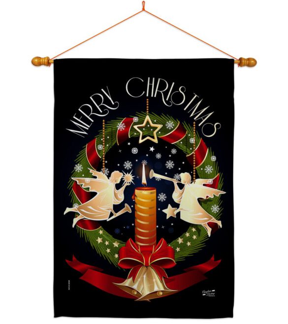 Angel Wreath - Christmas Winter Vertical Impressions Decorative Flags HG137302 Made In USA - Image 11