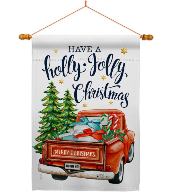 Holly Jolly Christmas - Christmas Winter Vertical Impressions Decorative Flags HG137332 Made In USA - Image 10