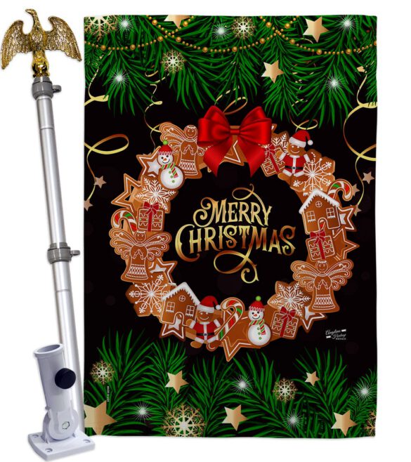 Christmas Wreath - Christmas Winter Vertical Impressions Decorative Flags HG137339 Made In USA - Image 9