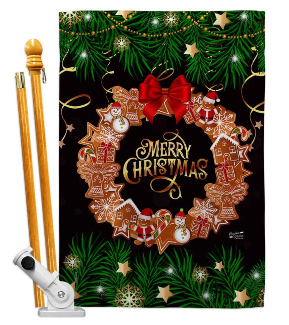 Christmas Wreath - Christmas Winter Vertical Impressions Decorative Flags HG137339 Made In USA - Image 5
