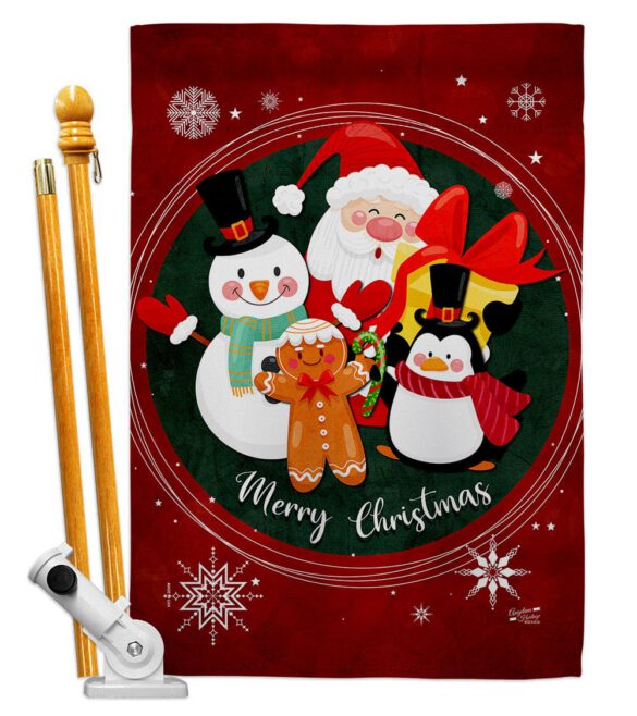 Holidays friends - Christmas Winter Vertical Impressions Decorative Flags HG137617 Made In USA - Image 5