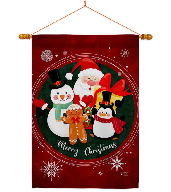 Holidays friends - Christmas Winter Vertical Impressions Decorative Flags HG137617 Made In USA - Image 12