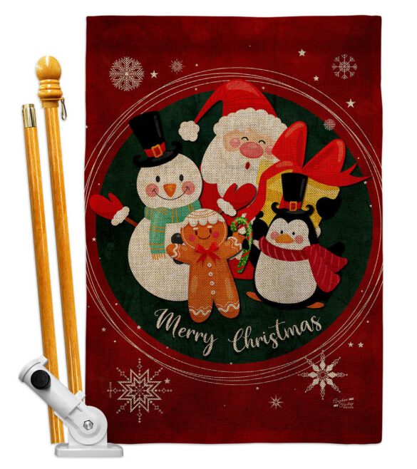 Holidays friends - Christmas Winter Vertical Impressions Decorative Flags HG137617 Made In USA - Image 17