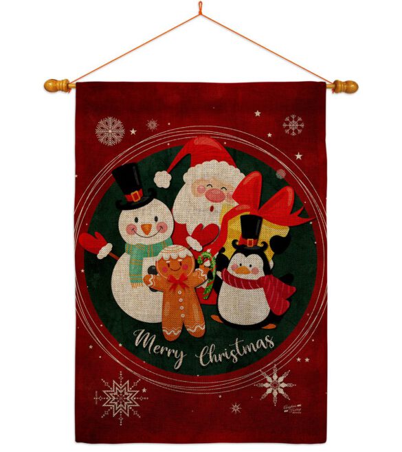 Holidays friends - Christmas Winter Vertical Impressions Decorative Flags HG137617 Made In USA - Image 24