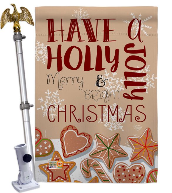 Have A Holly Jolly - Christmas Winter Vertical Impressions Decorative Flags HG192128 Made In USA - Image 13
