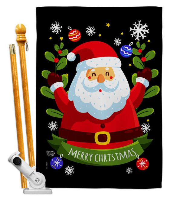 Cute Santa - Christmas Winter Vertical Impressions Decorative Flags HG192239 Made In USA - Image 5