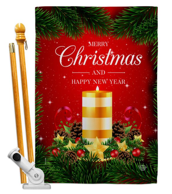 Christmas Candle - Christmas Winter Vertical Impressions Decorative Flags HG192241 Made In USA - Image 5