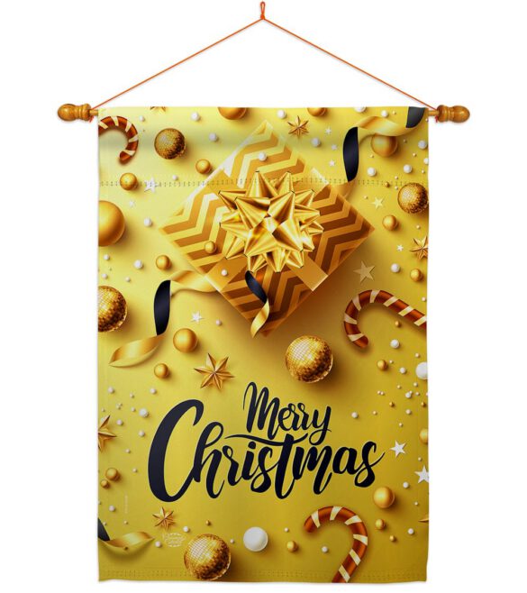 Golden Christmas - Christmas Winter Vertical Impressions Decorative Flags HG192250 Made In USA - Image 10