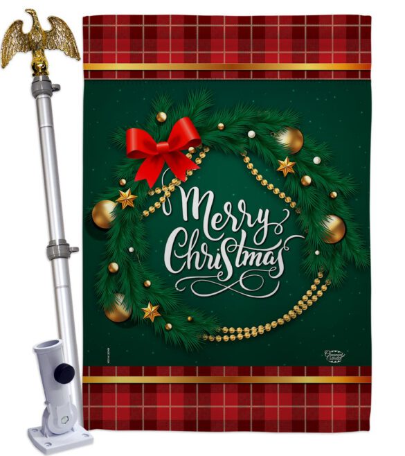 Christmas Wreath - Christmas Winter Vertical Impressions Decorative Flags HG192269 Made In USA - Image 9