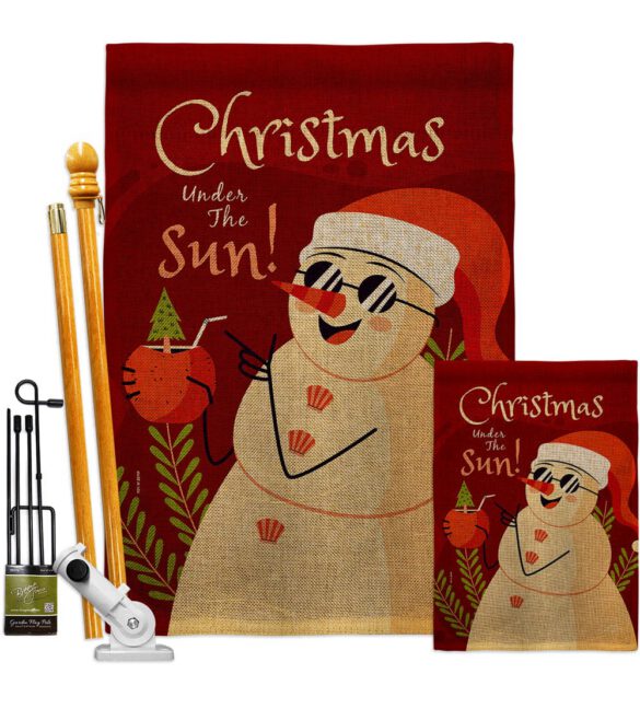 Christmas Under The Sun - Fun In The Sun Summer Vertical Impressions Decorative Flags HG130343 Made In USA - Image 27