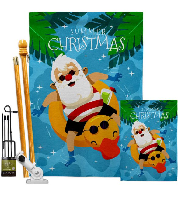 Christmas In Summer - Fun In The Sun Summer Vertical Impressions Decorative Flags HG190075 Made In USA - Image 6