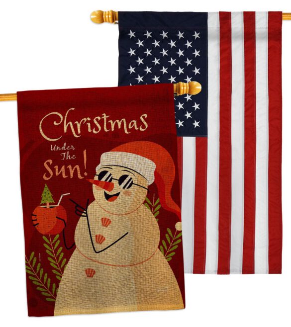 Christmas Under The Sun - Fun In The Sun Summer Vertical Impressions Decorative Flags HG130343 Made In USA - Image 36
