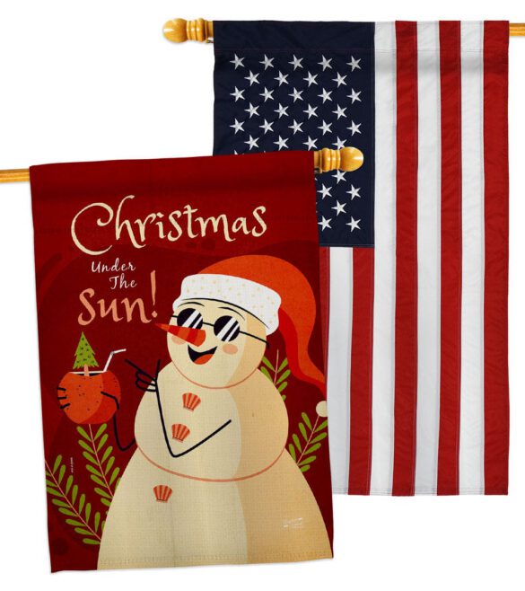 Christmas Under The Sun - Fun In The Sun Summer Vertical Impressions Decorative Flags HG130343 Made In USA - Image 15