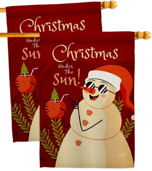 Christmas Under The Sun - Fun In The Sun Summer Vertical Impressions Decorative Flags HG130343 Made In USA - Image 12