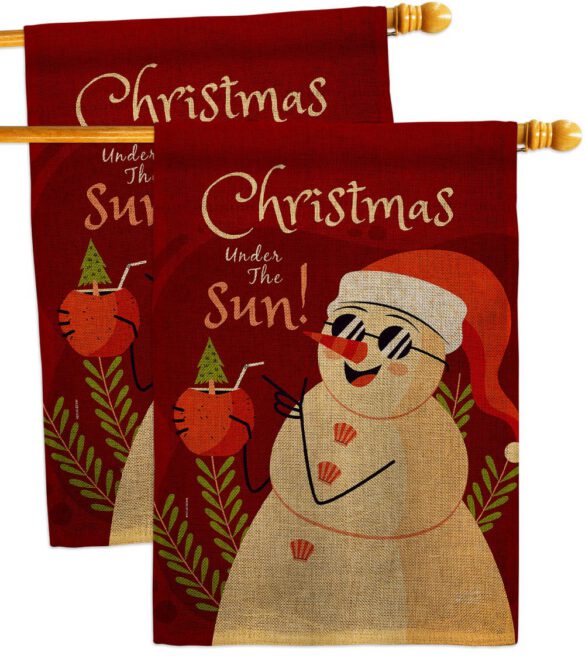 Christmas Under The Sun - Fun In The Sun Summer Vertical Impressions Decorative Flags HG130343 Made In USA - Image 33