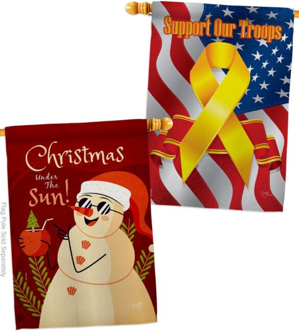 Christmas Under The Sun - Fun In The Sun Summer Vertical Impressions Decorative Flags HG130343 Made In USA - Image 14