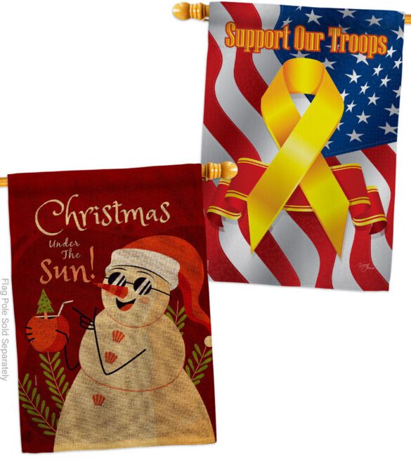 Christmas Under The Sun - Fun In The Sun Summer Vertical Impressions Decorative Flags HG130343 Made In USA - Image 35